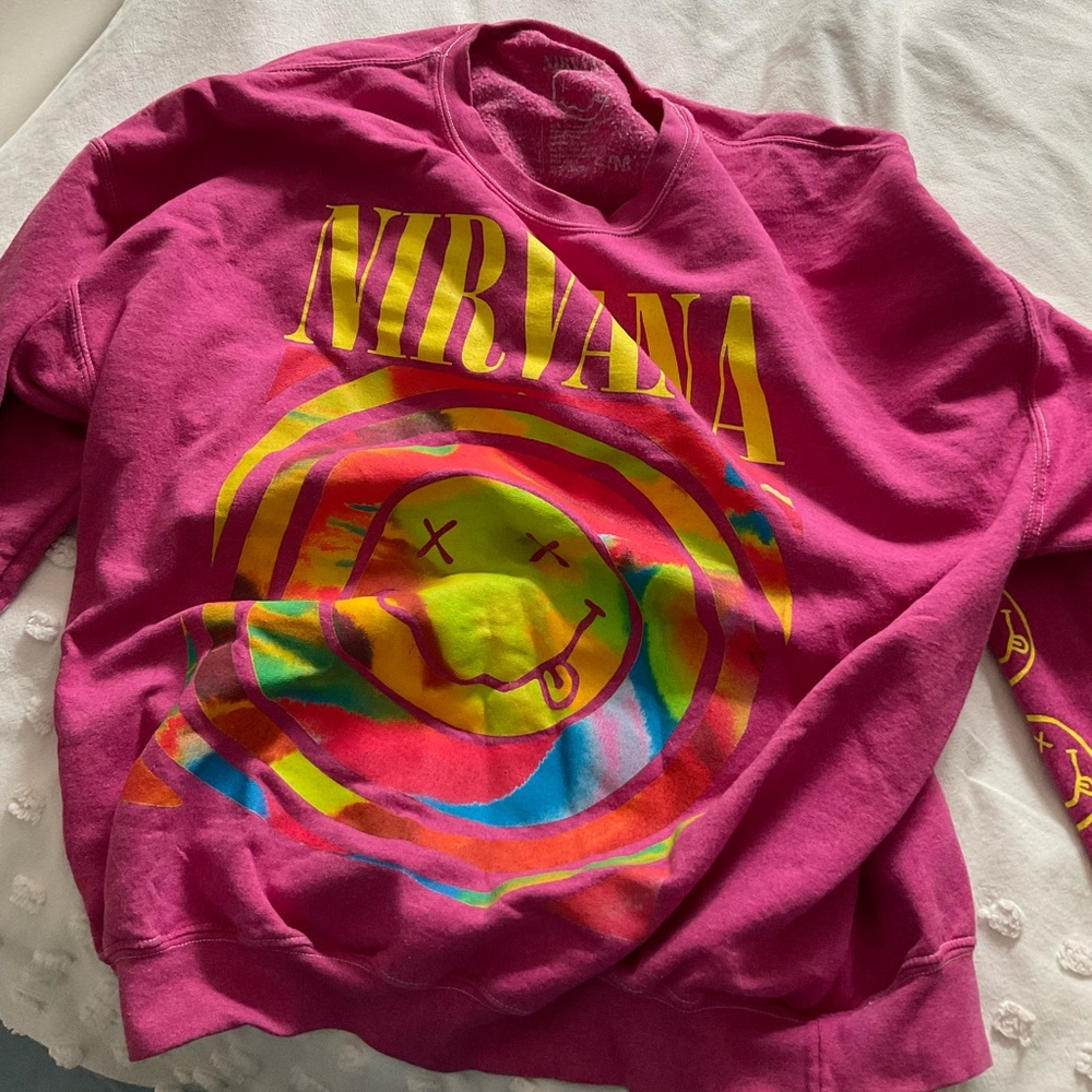 Urban Outfitters Pink Nirvana Crewneck